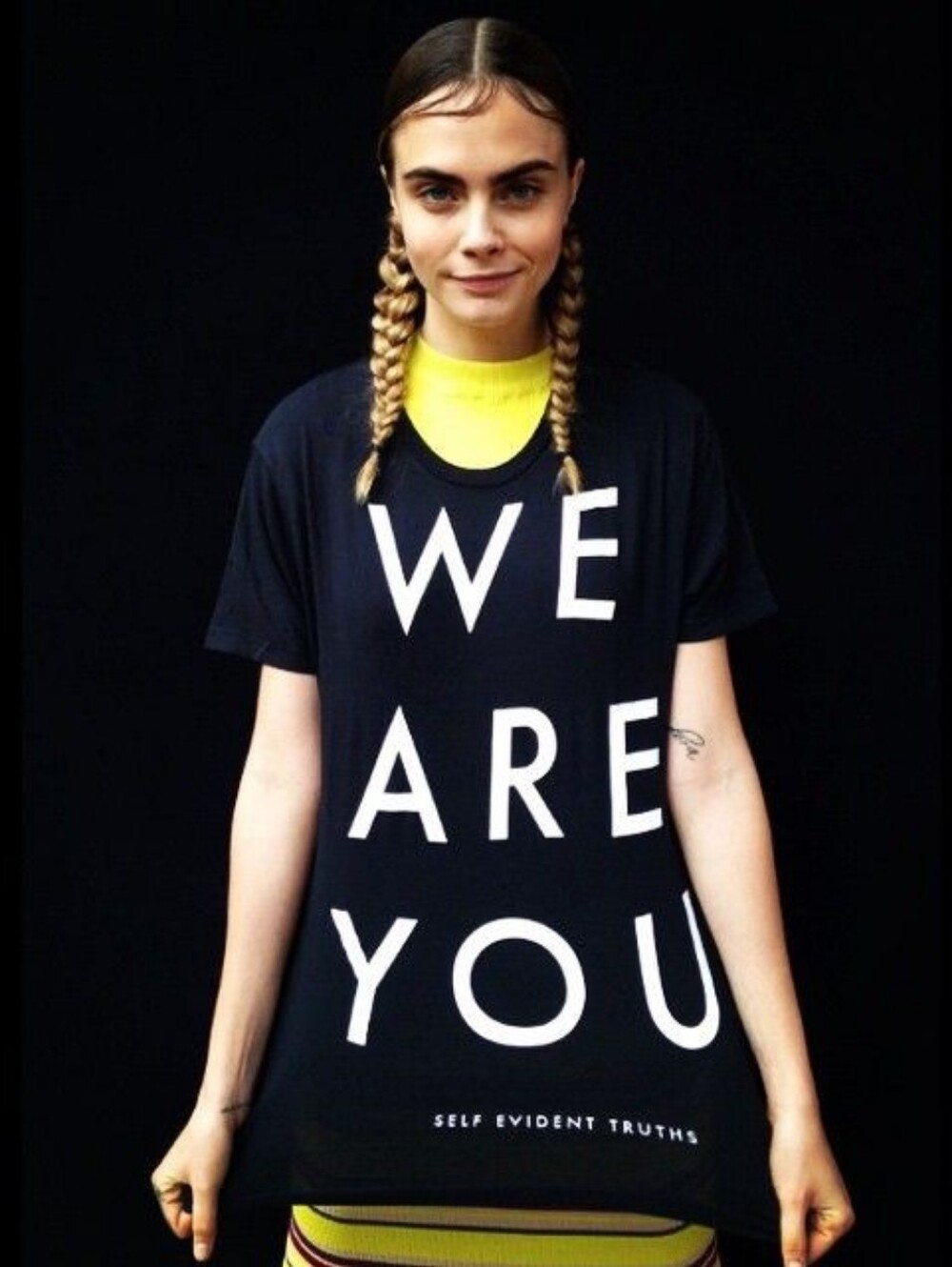 Black Graphic Tee "WE ARE YOU"